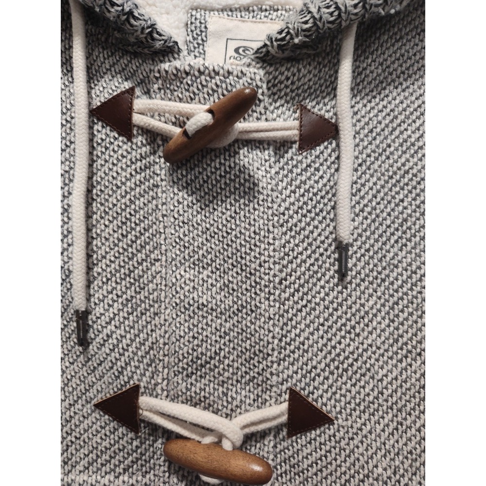 Rip Curl Penny Longline Fleece Lined Jacket Small Gray Hoodie Full Zip Cozy Warm - Picture 4 of 12